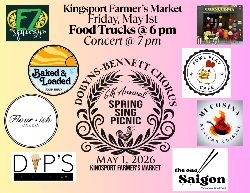DB Chorus Spring Sing Picnic May 1 -6pm at Kingsport Farmers Market